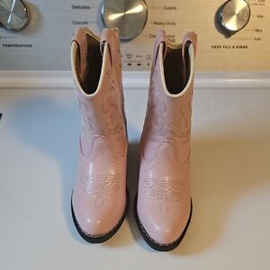Pink Western Style Boots
